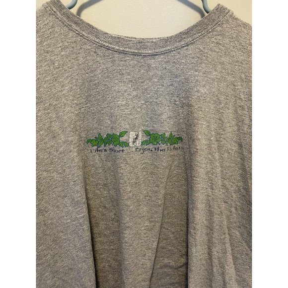 Life Is Good Enjoy The Ride Mens T Shirt Size XL Grey Bicycles / Dirt bike tee - Picture 4 of 4